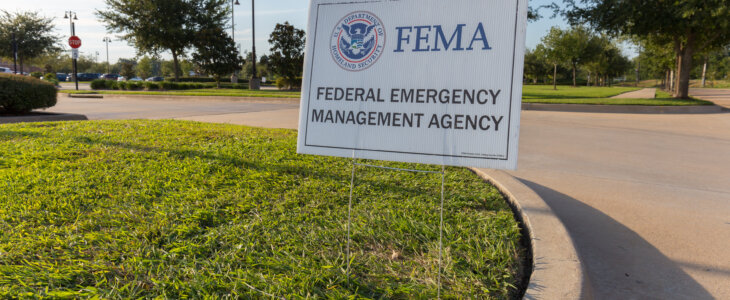 FEMA sign on a lawn