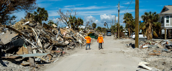 Hurricane damage in Florida