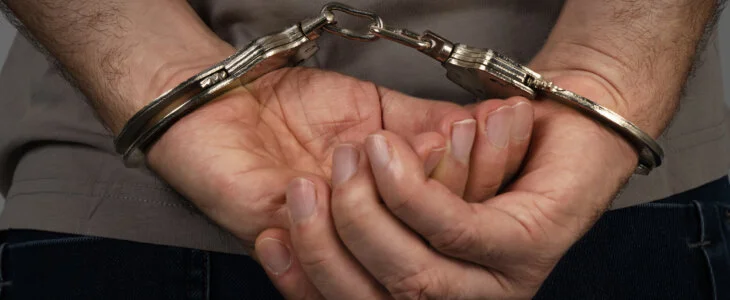 Arrest, Crime, Criminal, Handcuffs, Rear View